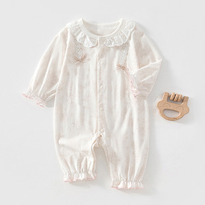 Combinaison d'été pour bébés filles, nouveau-né, manches longues, en coton, sans coutures, <span class=keywords><strong>vêtements</strong></span> pour bébés, combinaison pour enfants nouveau-nés, vente en gros - Product Image 2