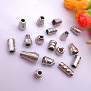 Boucle antidérapante filetée en plastique argenté, corde en ABS électroplaqué, ajustement de la capuche, stoppeurs de serrage pour sac - Product Image 1