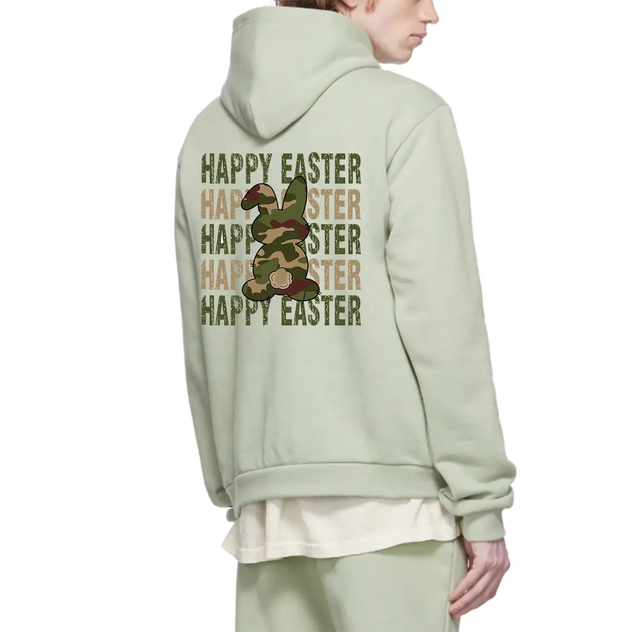 Happy Easter best selling custom logo heat press sticker dtf transfer clothes stickers with rabbit design for T-shirt