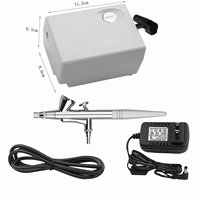 Aérographe rechargeable BT-16B avec compresseur Type d'alimentation par gravité en cuivre pour le maquillage et la décoration de gâteaux