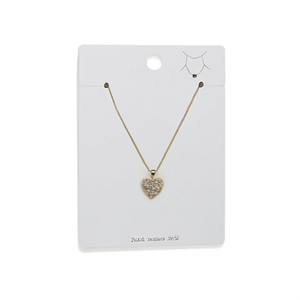 Collar con colgante de corazón grande con accesorios de cobre, joyería de moda para mujer - Product Image 2