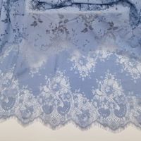 Nuevo Encaje Brocado Negro, Encaje Chantilly, Encaje de Pestañas, Tela de Encaje Bordado Suave y Agradable al Tacto para Vestido de Novia