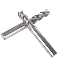 DARUISIKE D4 Fraise à queue carrée monobloc en carbure de tungstène cémenté, revêtement TiAISiN, 3 cannelures, Hrc55, pour usinage OEM