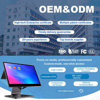 Système POS personnalisé en usine pour Windows 7/10, double écran 15,6+10,1 pouces, ultra-fin en alliage d'aluminium, machine POS CE ROHS pour magasin de détail