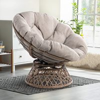 E-Commerce Assemblez des meubles Patio Wicker 360-degree Swivel Egg Chair Utilisation intérieure et extérieure Garden Rattan Rocking Chair