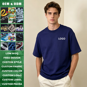 T-shirt streetwear oversize personnalisé en coton tricoté 480 g/m² à séchage rapide, écologique et à épaules tombantes - Product Image 1