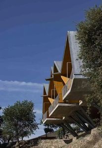 Complejo Rural Cabañas <span class=keywords><strong>de</strong></span> Madera con Techos Triangulares y <span class=keywords><strong>Terrazas</strong></span> Elevadas Retiro Turístico o <span class=keywords><strong>Casa</strong></span> <span class=keywords><strong>de</strong></span> <span class=keywords><strong>Campo</strong></span> - Product Image 2