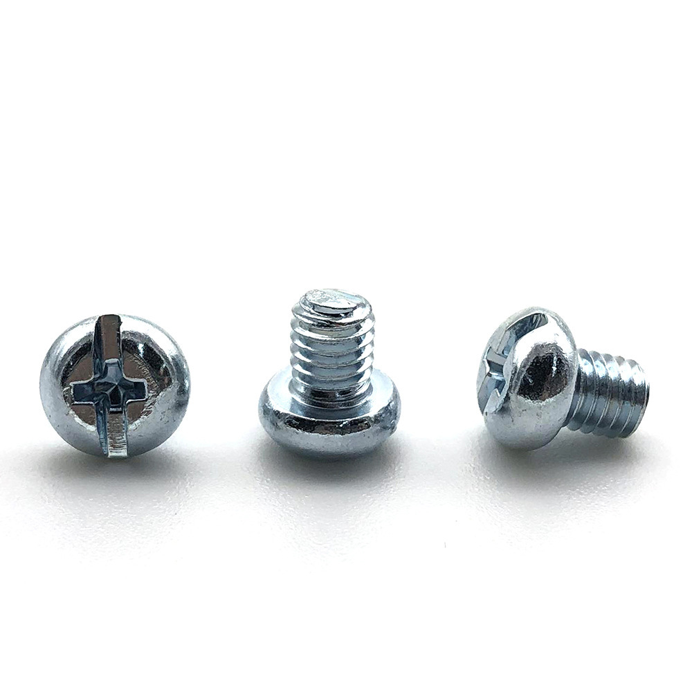 Round Head Screw Environmentally Blue Zinc Cross groove Screws Carbon Steel Triangular Tooth Bolts