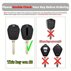 Housse de clé de voiture en silicone avec porte-clés pour Isuzu D Max Mu x V Cross <span class=keywords><strong>Bison</strong></span> <span class=keywords><strong>Rodeo</strong></span> Trooper, porte-clés anti-rayures pour un transport quotidien - Product Image 2