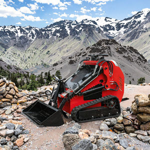 HIGHTOP kecil <span class=keywords><strong>Skip</strong></span> Steer desain Mini Track HT382T Skid Steer <span class=keywords><strong>Loader</strong></span> dengan garansi 1 tahun roda gigi pompa mesin Motor - Product Image 1