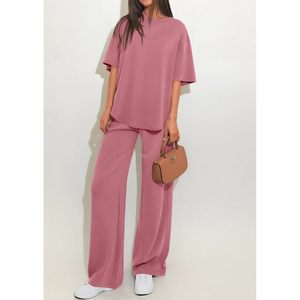 Conjunto de 2 Piezas para Mujer FOXA, Manga Corta, Tejido Transpirable, Informal, para Primavera/Verano, Ideal para Viajes - Product Image 3