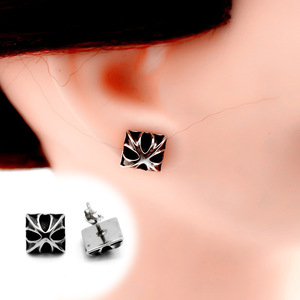 yunnique Stainless Steel Stud <b>Earrings</b> Geometric Square Design Titanium Steel Ear <b>Posts</b> Fashion Jewelry For Women - Product Image 1