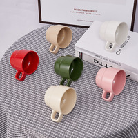 Vente en gros de tasses à café en céramique stoneware empilables personnalisées de 9 oz, logo personnalisé, compatibles lave-vaisselle et micro-ondes, promotionnelles pour les entreprises