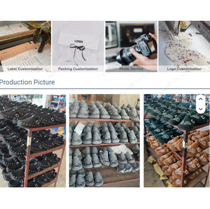 Mules d'extérieur personnalisées unisexe, confortables, avec empeignes en cuir épais et rembourrées, logo squelette, pour hommes - Product Image 6