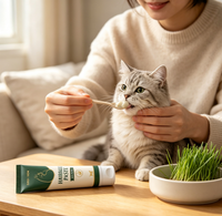 Pâte anti-boules de poils pour chats, riche en protéines et sans céréales, OEM ODM, complément alimentaire naturel pour animaux de compagnie, contrôle des boules de poils, soutien digestif pour chats