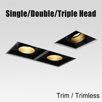Trimless Square Down Light Module Series Spotlight 7W COB Encastré Spot Grille LED Downlight