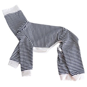 Manteau à quatre pattes Petstyle à rayures et motifs de dessins animés pour Chiens Italiens et Whippets – Vêtements pour animaux toutes saisons - Product Image 5