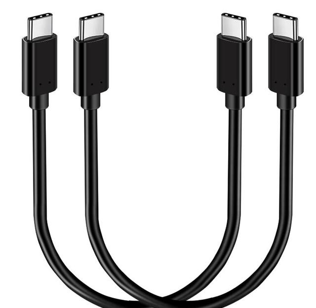 USB 3.1 Type-C to C Cable 5Gbps High Speed Data Transfer 3A Fast Charging PD 1ft Pure Copper Conductor Nylon Braided