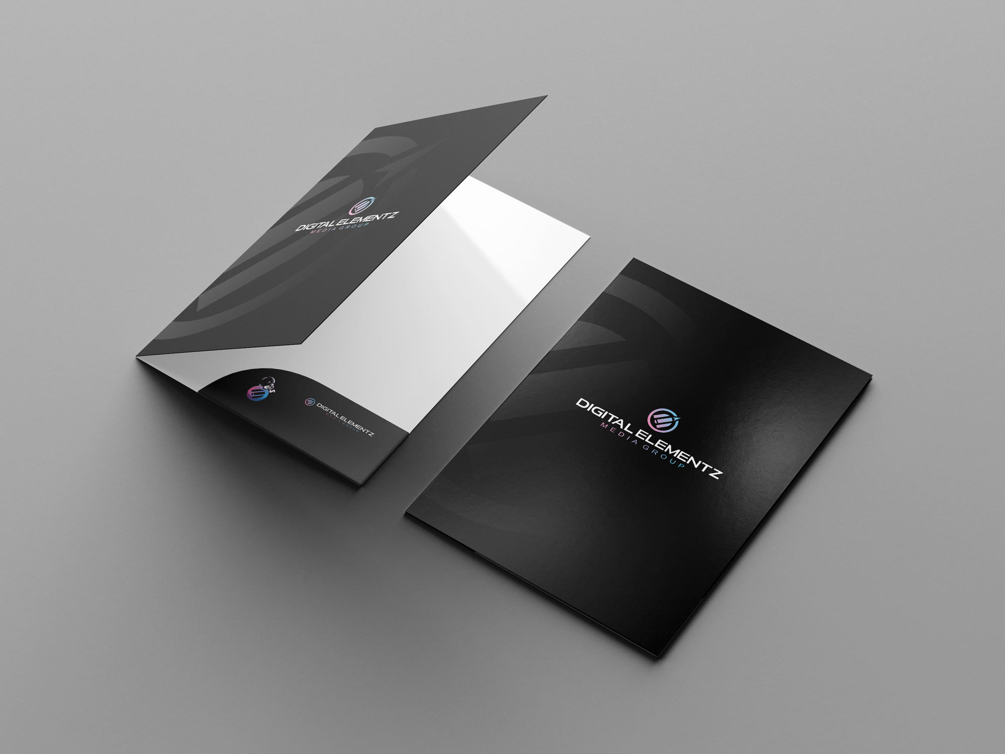 logo folder luxury paper