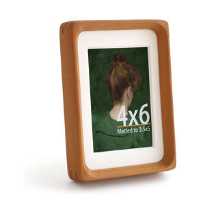 Cadres photo carrés en bois de noyer noir et blanc, 4 couleurs, tailles personnalisées - Product Image 1