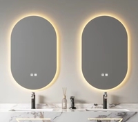 Meuble-Lavabo de Salle de Bain Moderne 120cm Double Vasque avec Miroir LED et Vasque en Céramique, Vente Chaude