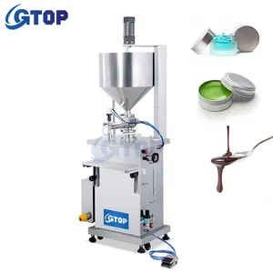 Heated Mixing Filler Vertical Type Wax Cheese Cream Bottle Filling Equipment Semi Automatic Heating Filling Machine With Mixer