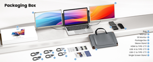S6可拆卸三屏扩展显示器15.6英寸IPS FHD 1080P，带扬声器IPS FHD 1080P，适用于笔记本电脑扩展显示器 - Product Image 6