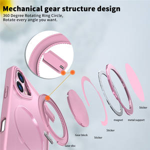 Funda para Teléfono con Anillo Magnético de Carga 360, Híbrida Mate de TPU y PC, Translúcida con Tacto de Piel para <span class=keywords><strong>iPhone</strong></span> 17 16 16 Plus 15 14 <span class=keywords><strong>13</strong></span> Pro Max - Product Image 4