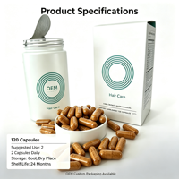 Compléments alimentaires pour la croissance des cheveux, capsules pour femmes, qualité supérieure, testées cliniquement, pour une couverture du cuir chevelu visiblement plus épaisse, OEM