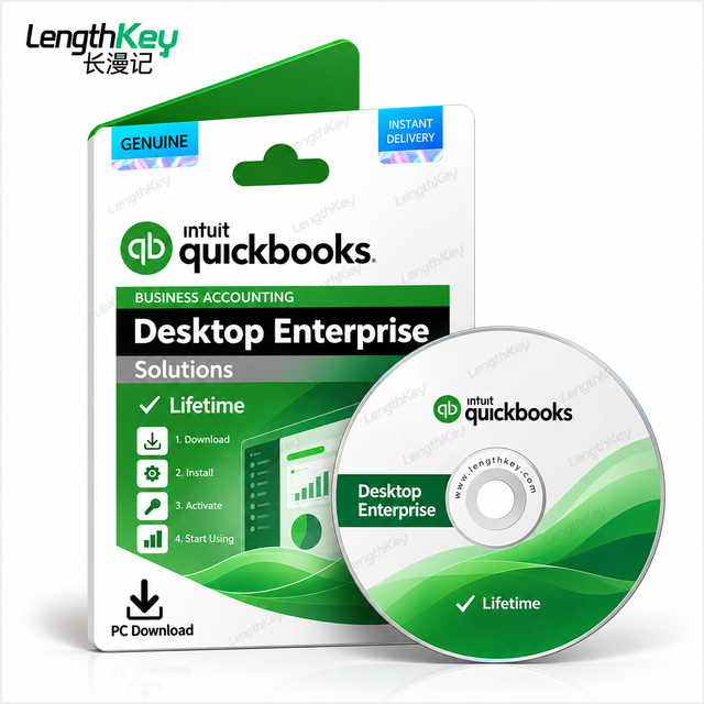 24/7 Chat QuickBook Desktop Enterprise Solutions 2024-2013 Lifetime DVD Disc Installation for 1PC Financial Accounting US CA