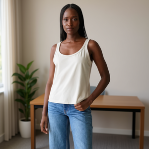 Camiseta sin Mangas Personalizada para Mujer, Cuello Redondo, Color Sólido, Tela Jersey, Transpirable, de Secado Rápido, Estilo Casual, para Primavera, Verano y Otoño - Product Image 2