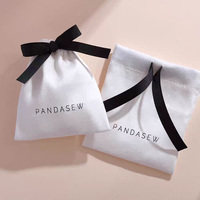 Nouvelle pochette en velours blanc double face, emballage de luxe pour bijoux, rouge à lèvres, parfum, bâton de massage, sac de style nœud papillon