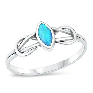 Perhiasan perak 925 cincin Oval Opal langsung pabrik perhiasan Opal cincin perak