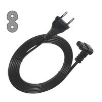 Câble d'alimentation électrique européen KUNCAN, norme européenne, prise AC 2 broches, câble de base 2,5A 220V-250V, universel IEC C7, figure 8, rallonge