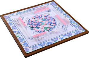 Juego de Mahjong Portátil de Estilo Clásico con Tablero de Acrílico Transparente y Fichas con Empujador para 4 Jugadores - Product Image 6