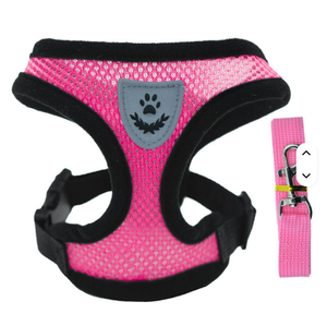 Set Tali dan Kalung Anjing Modern Sederhana Tahan Lama, Rompi Reflektif, Tali yang Dapat Disesuaikan, Pegangan Lembut, Semua Musim, untuk Anjing Kecil dan Sedang - Product Image 3
