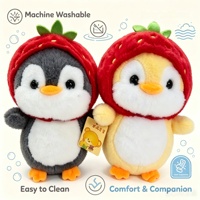 Peluche personnalisée ODM super douce en coton PP, licorne ou pingouin, coussin lesté mignon, couleur et logo personnalisables pour machines à griffes
