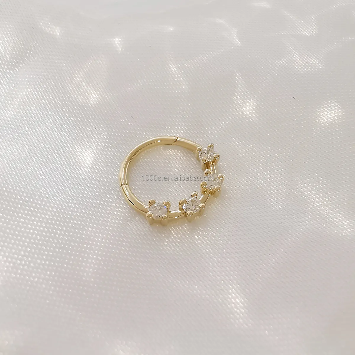 Piercing jóias do nariz, joias do corpo, ouro 9k 14k 18k, cor sólida personalizada para mulheres 14k zircônia, ouro amarelo