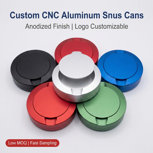 Boîtes à snus en aluminium anodisé avec gravure laser personnalisée, cannelures en relief et services d'usinage CNC - Product Image 2