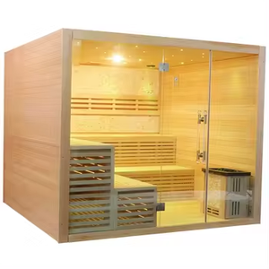 Sauna traditionnel à vapeur humide Helius HL-NEW 1102 en bois massif pour 4 à 6 personnes, banc double intérieur, chauffage, commande informatique - Product Image 3