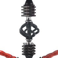 Nouvelle Conception Chicha Noire à 2 Tuyaux, Narguilé Complet en Alliage d'Aluminium pour Grossistes