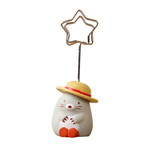 Porte-cartes de visite en résine, motif petit ours de <span class=keywords><strong>dessin</strong></span> <span class=keywords><strong>animé</strong></span> mignon, cadeau de Pâques et de mariage, objet d'art créatif DIY, décoration de bureau - Product Image 5