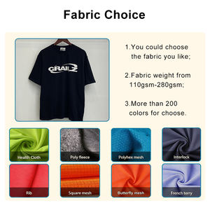 <b>High</b> Quality 240 Gsm Cotton <b>Tshirt</b> Fabric Sleeve Piping Unisex Embroidery <b>Tshirt</b> - Product Image 4