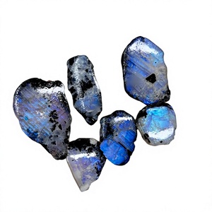Piedra Lunar Arcoíris Natural de Calidad AAA+, Cabujón de Todas las Formas, Gema Calibrada Azul, Piedras Preciosas Sueltas de Terceros, FAIJAN - Product Image 1