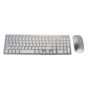 Bạc Đen Có Thể Sạc Lại 2.4G <span class=keywords><strong>Bluetooth</strong></span> <span class=keywords><strong>3.0</strong></span> <span class=keywords><strong>Bluetooth</strong></span> 5.0 Không Dây Dual-Chế Độ Bàn Phím Và Chuột Kit - Product Image 3