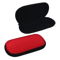 Estuche para gafas de sol de Material Oxford, estuche de viaje seguro con cierre de cremallera, forro suave, color rojo, EVA