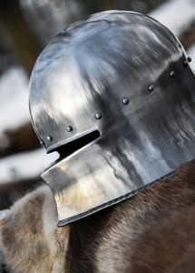 Sallet allemand ca. Casque de Chevalier Médiéval en Acier 1480 AD, Armure du Fin du XVe Siècle, Coiffe Historique, Conception Fonctionnelle, Vente en Gros - Product Image 5