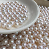 Perles de culture d'eau douce naturelles de 6-7 mm, prix de gros d'usine, perles rondes blanches parfaites pour la fabrication de bijoux