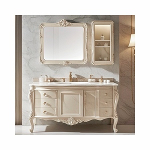 <span class=keywords><strong>Homedee</strong></span> Meuble sous-vasque de salle de bain sur pied en chêne foncé de grande taille du Vietnam - Product Image 2