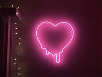 Lampe à néon LED coeur fondant personnalisée Prix d'usine en Chine de gros